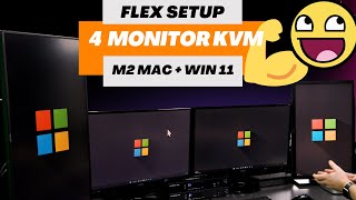 Maximize Your Workspace A Guide to 4 Monitor Setup with KVM Switch for Windows 11 amp Mac Mini Users [upl. by Buttaro]