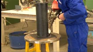 Extruder lassen HDPE lassen met een extruder lasapparaat [upl. by Akinat406]