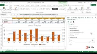 Excel  3 Avancé  Cours Graphique mixte [upl. by Elocen422]