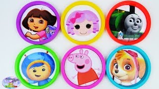 Learn Colors Nick Jr Umizoomi Dora Skye Thomas Play Doh Toys Surprise Egg and Toy Collector SETC [upl. by Hareenum]