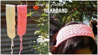 how to crochet a headband💖🌷 [upl. by Ylenaj]