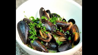 DELICIOSOS MEJILLONES AL AJILLO Y VINO BLANCO by césar jiménez cocina [upl. by Gusta]