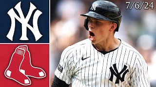 New York Yankees vs Boston Red Sox  Game Highlights  7624 [upl. by Saum]