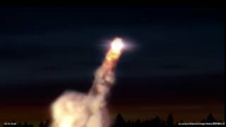 ロケット／ミサイル発射動画 A rocketmissile launching scene by After Effects [upl. by Ylebmik484]