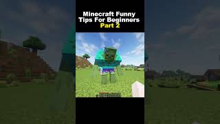 Minecraft Funny Tips For Beginners Part 2 minecraft minecraftjokeshindi funny [upl. by Alaehs768]