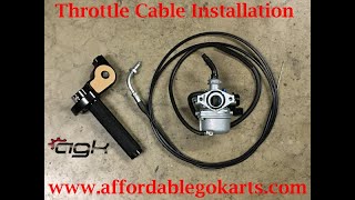 Throttle cable installation for mini bikes and motorized bicycles [upl. by Ainitsirk44]