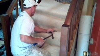 How To Install Carpet On Stairs [upl. by Ahtelahs267]