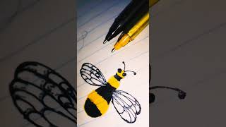 my first bee Drawing bee drawing draw art artwork drawingwithdia [upl. by Rianon]