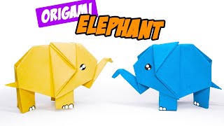 Easy Origami ELEPHANT  Cute Origami paper animals [upl. by Leaper]