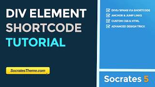 Div Element Shortcode For Any Tag Class or ID [upl. by Adamek942]