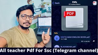 Books PDF For Ssc Exam  Telegram Channel GK Maths English Reasoning [upl. by Ynnahc]