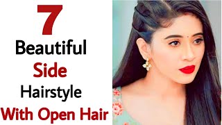 7 simple amp beutiful side hairstyle  easy hairstyle for girls  new hairstyle for girls  hairstyle [upl. by Harobed]