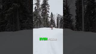 Skiing Confidence Gone Wrong Watch the Fail 🎿😅 shorts [upl. by Carberry]