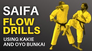 Saifa Flow Drill for Karate  marrying kakie and bunkai [upl. by Sonaj845]