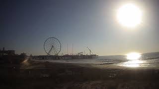 Todays 10222024 Atlantic City Sunrise over STeel Pier Observation Wheel [upl. by Earesed337]