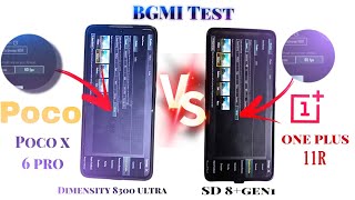 OnePlus 11r vs poco x6 pro BGMI test 90 fps  heating and battery test  shocking results 😨 [upl. by Goldina]