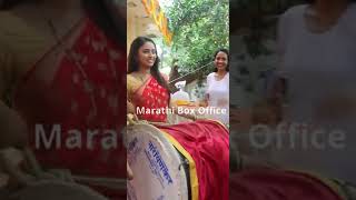 shorts गणरायाच्या आगमनासाठी सिंधूने वाजवला ढोल  Sayali Deodhar [upl. by Nwahsid282]