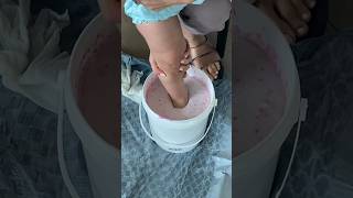 Making an update statue of our baby’s foot Keepsake DIY [upl. by Leuqim]