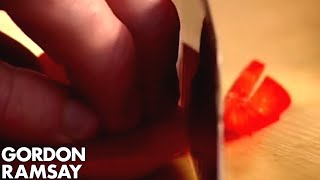 How to Cut A Bell Pepper  Gordon Ramsay [upl. by Dyun]