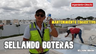 COMO SELLAR GOTERAS  POLICARBONATO  POLIURETANO HIBRIDO  HITECH [upl. by Maurine]