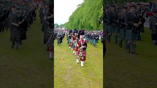 80 Year Old drummajor leads massed pipesanddrums marchingbands at 2024 Oldmeldrum Games shorts [upl. by Sacksen]