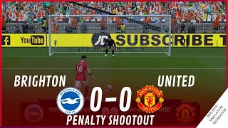 BRIGHTON vs MANCHESTER UNITED 00 • MATCH HIGHLIGHTS  VideoGame Simulation amp Recreation [upl. by Charisse]