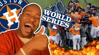 ASTROS FIRST WORLD SERIES CHAMPIONSHIP  2017 WORLD SERIES ASTROS VS DODGERS FAN REACTION GAME 7 [upl. by Zippora]