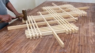 Extremely Bold Woodworking Design  Amazing Living Room Furniture Masterpiece [upl. by Iohk]