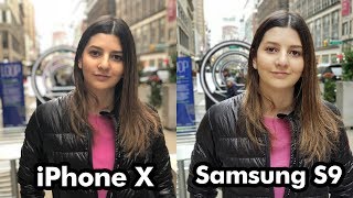 Samsung Galaxy S9 Plus Camera Vs iPhone X [upl. by Ahsiket]