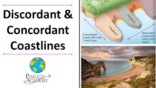 What is the difference between a discordant and concordant coastline [upl. by Aubigny]