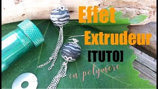 TUTO LEFFET EXTRUDEUR EN FIMO  CERNIT [upl. by Willy]