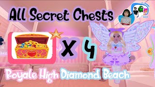 All Chest Locations in Royale High 👑 Diamond Beach 🏖 [upl. by Ecirtnas]