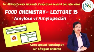 Food Chemistry Lecture 15  Amylose vs Amylopectin [upl. by Aehsal]