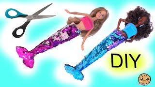 DIY Color Change Glam Barbie Doll Mermaid Tails  No Sew Craft [upl. by Tnert]