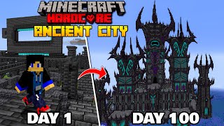 I Survived 100 Days in Middle of the ANCIENT CITY in Minecraft Survival [upl. by Froemming]