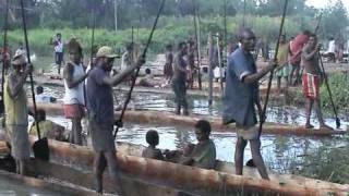 sago larvae ceremony  Sawa Asmat Papua [upl. by Nonnairb]