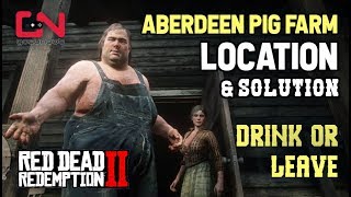 Red Dead Redemption 2  Aberdeen Pig Farm Location amp Solution  Drink or Leave [upl. by Bussey]