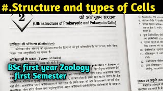 Prokaryotic and eukaryotic cell  Structure of prokaryotic cell  BSc first year Zoology first sem [upl. by Nivlem]