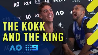 Nick Kyrgios stitches up Thanasi Kokkinakis  Australian Open  Wide World of Sports [upl. by Derina133]