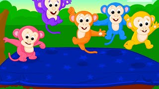 Five Little Monkeys amp Nursery Rhymes Collection with Bibo  KidloLand on YouTube [upl. by Colville625]