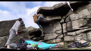 Wobble Block Direct Burbage North V5 6c [upl. by Ylicic286]