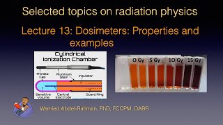 Selected Topics on Radiation Physics Lecture 13Dosimeter Properties and examples [upl. by Asimaj641]