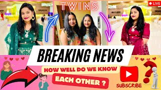 How Well Do We Know Each Other VLOG twins  Jenny and Jessy  telugu english vlog [upl. by Acemaj]