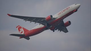 Air Berlin  Airbus A330223 DALPJ  Takeoff from BerlinTegel TXLEDDT [upl. by Carmen]