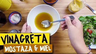 Cómo preparar VINAGRETA de mostaza y miel  Los Travapie [upl. by Denyse]