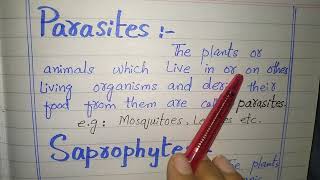 parasites and saprophytes difference between parasites and saprophytes nishantikaparhyar3413 [upl. by Heindrick478]