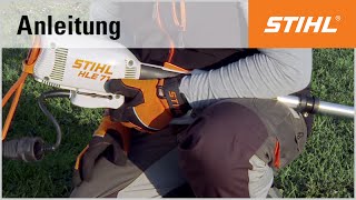 Stromkabel fixieren So funktioniert die Zugentlastung des STIHL Heckenschneiders HLE 71 [upl. by Laud]