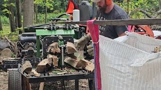 All wood log splitter Allwood splitting a quick 10 minute facecord of wood [upl. by Noleta]