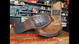 Ariat Boot Recraft to a whole new level with Custom JR Vibram Soles and more [upl. by Nnywg]