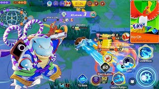 HoOh Vs Blastoise Pokemon UNITE Blastoise Gameplay [upl. by Odnamra33]